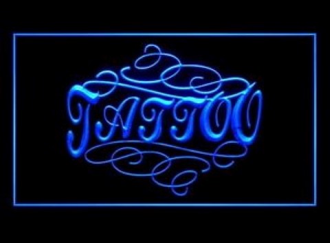 Modern Tattoo Piercing Design LED Neon Sign